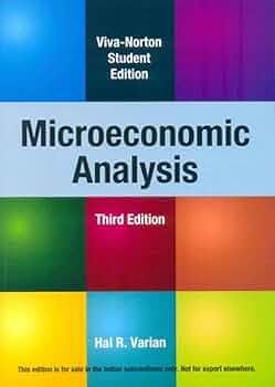 Microeconomic Analysis: Varian, Hal R.: 9788130908632: Amazon.com